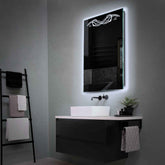 Espejo LED Vertical | Control por interruptor de pared | Luz blanca fría - Reyze Seria Good Vibes Model 6